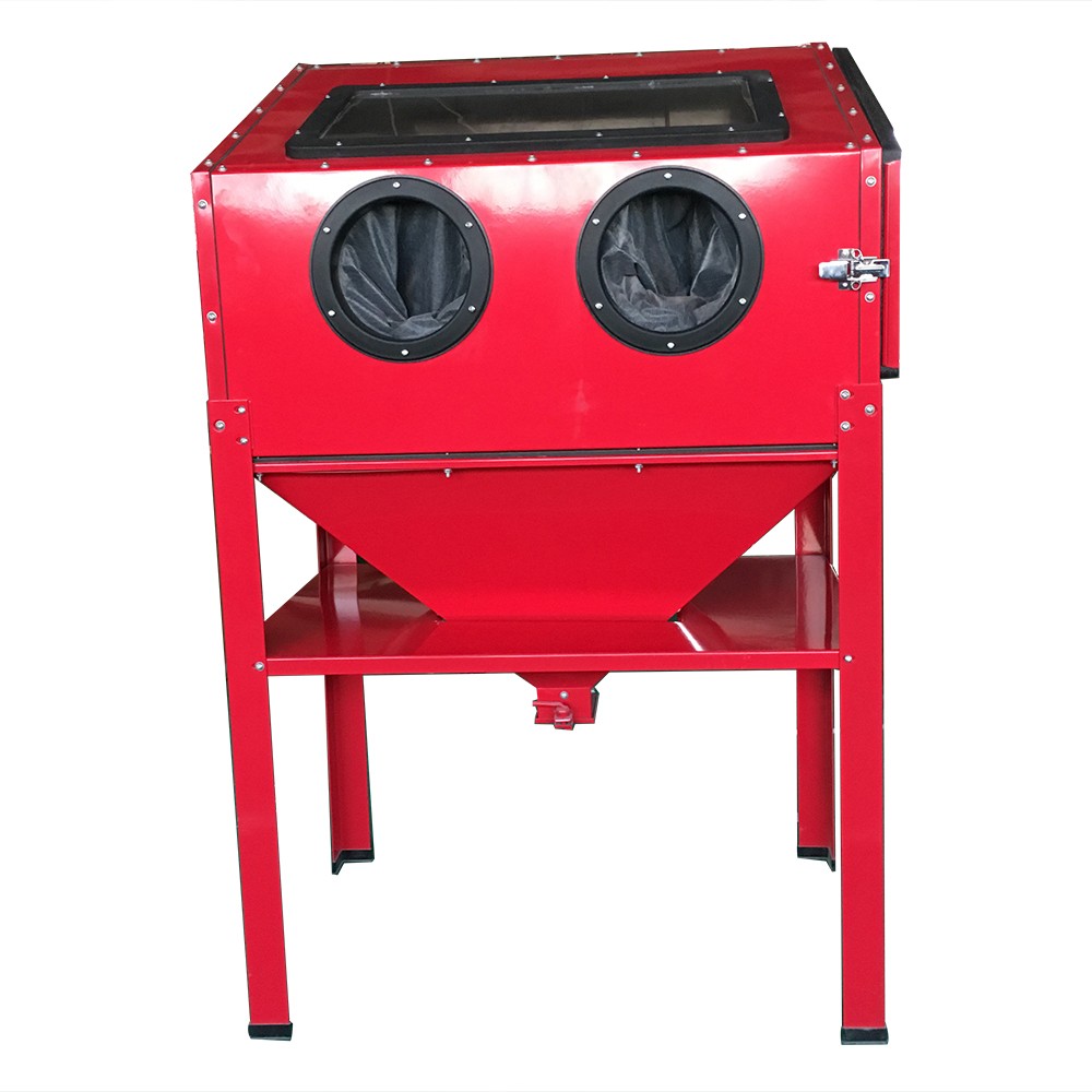 60 GAL SandBlaster Cabinet Bench Top Sand Blaster Large Blast Garage Red