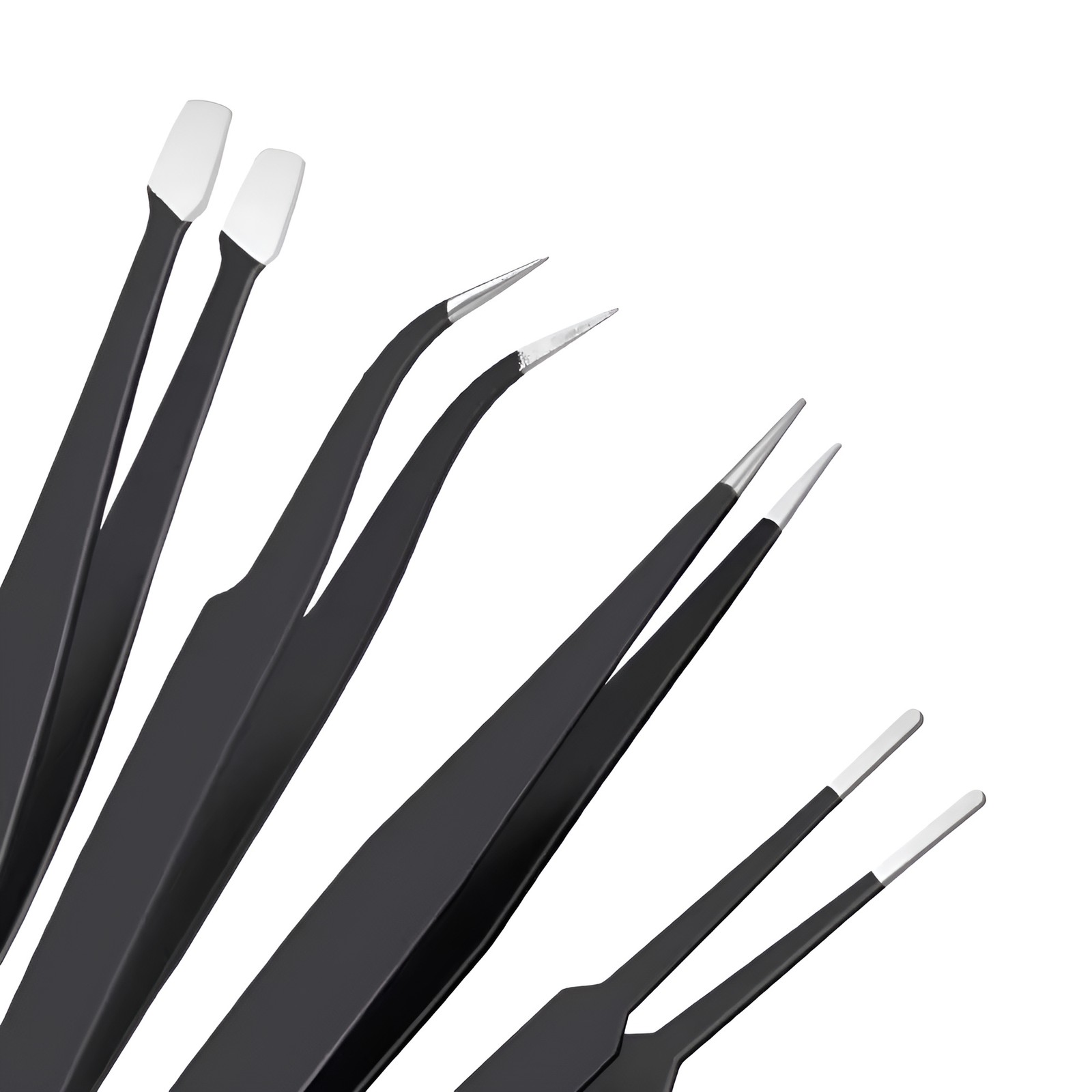 10pc ESD Tweezers Precision Set Stainless Steel For Electronics & Jewelry Repair