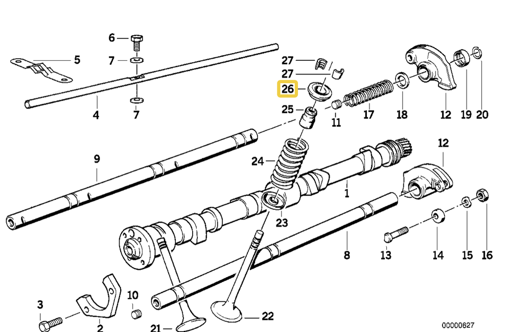 Spring pocket for BMW