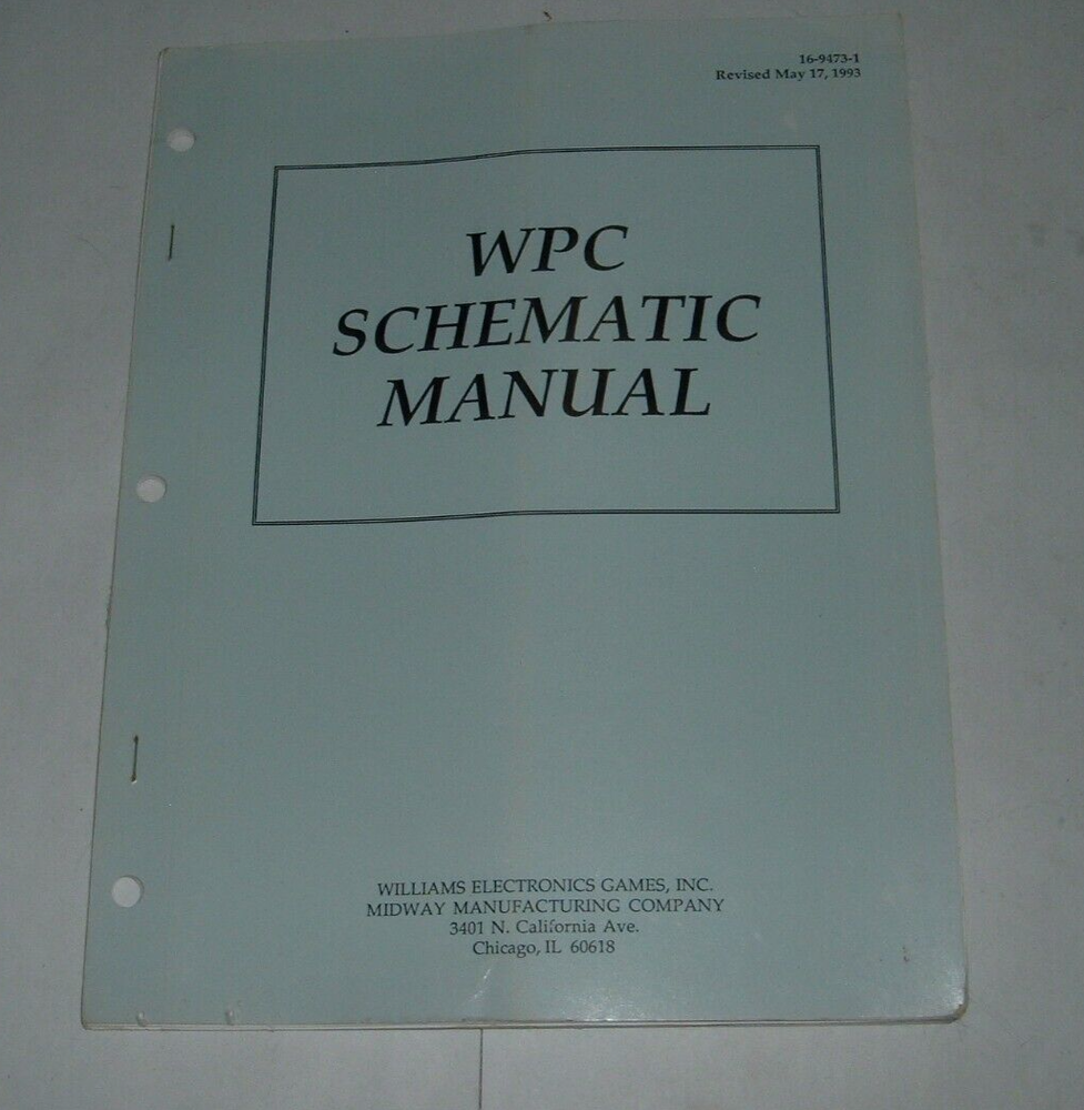 Williams WPC Schematic Manual 16-9473-1