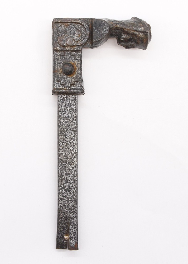 Antique Figural Black Cast Iron Window Shutter Drop Pull
