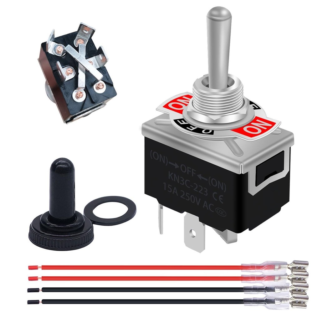 Durable 4-Pin Toggle Switch for RV Motor Control - Momentary & Waterproof