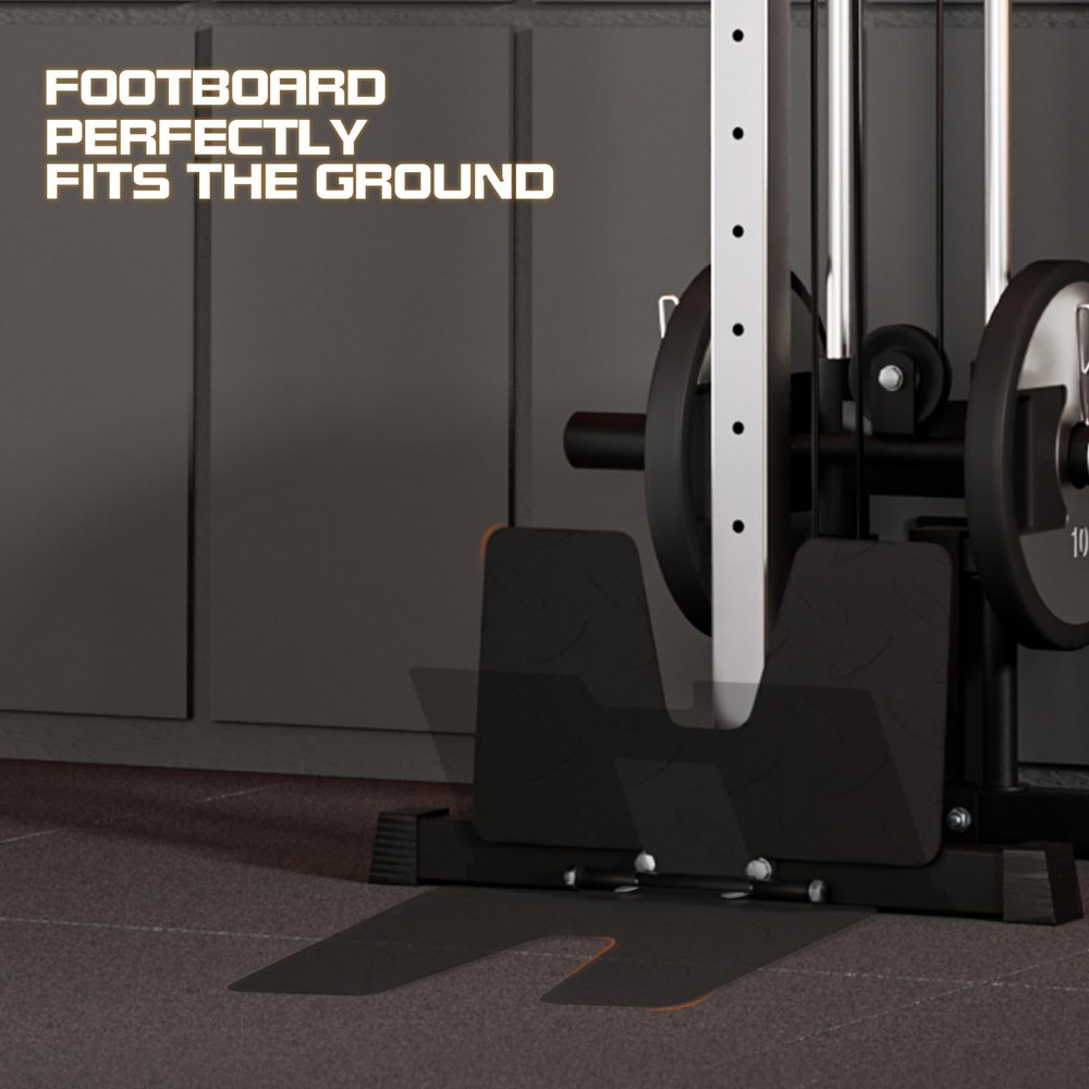 Wall Mount Cable Machine, Adjustable Dual Pulley Cable Crossover Machine Workout