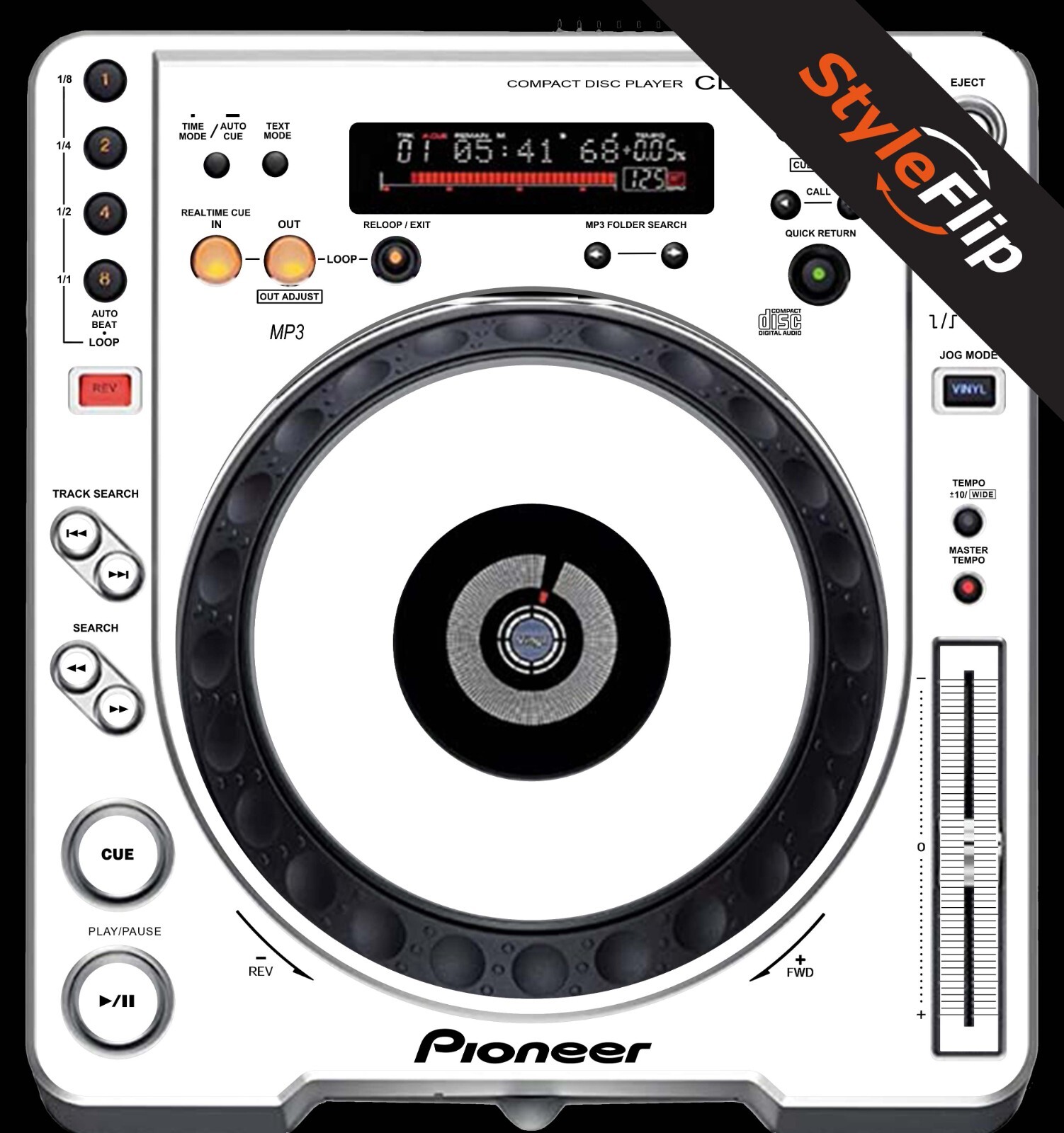 Pioneer CDJ-800 MK2 | White | Protective Decal | StyleFlip Skins