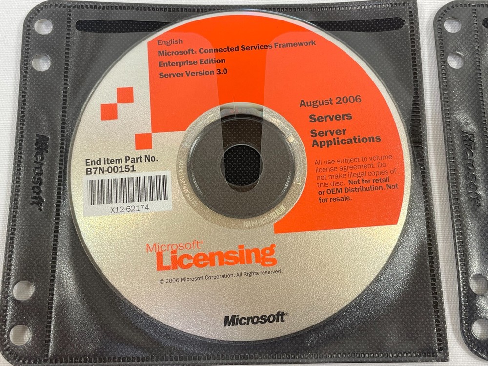 Microsoft Connceted Services Framework Ver 3.0 Standard & Enterprise Windows DVD