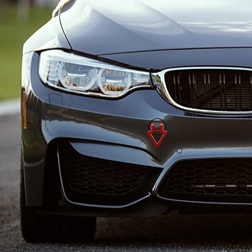2 Set Universal Triangle Shaped Car Tow Hook Decor Bumper Trailer Sticker Red