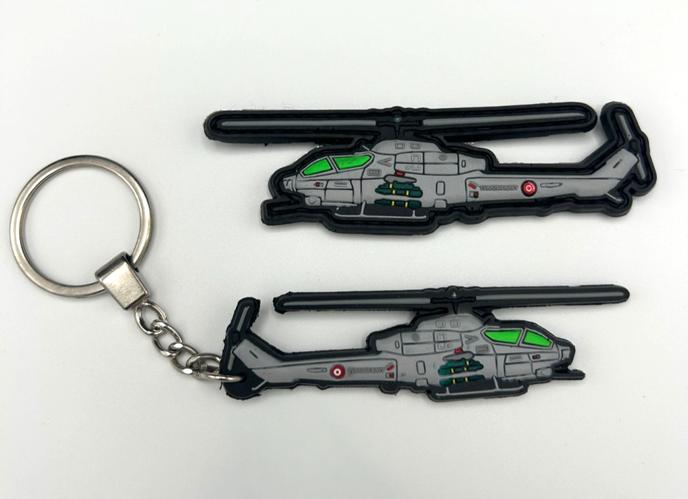 AH-1 SUPER COBRA -NAVY- PATCH + KEYCHAIN - HIGH QUALITY PVC