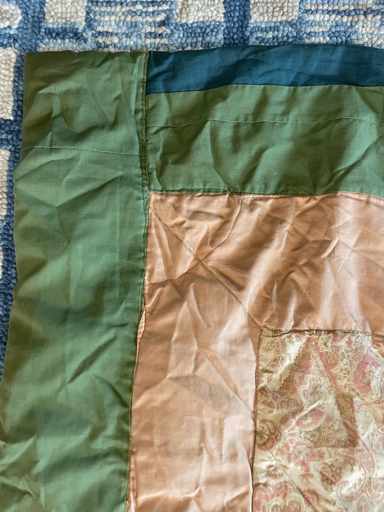 Antique Down filled Quilt Blanket As Found