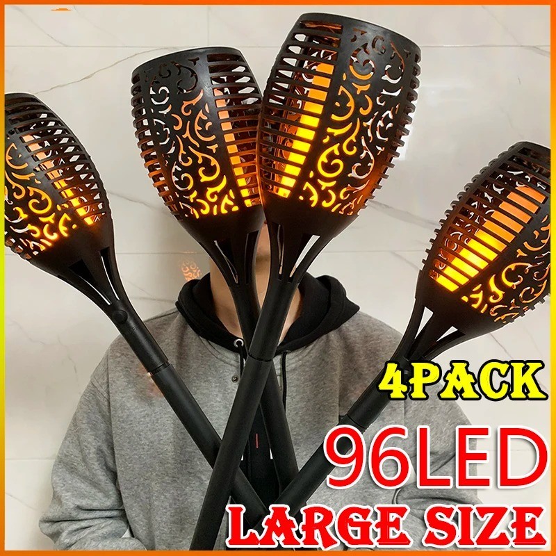 4Pack 96LED Solar Flame Light
