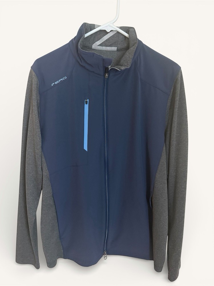 Zero Restriction Full zip Golf jacket NAVY/CHARCOAL HEATHER Size M