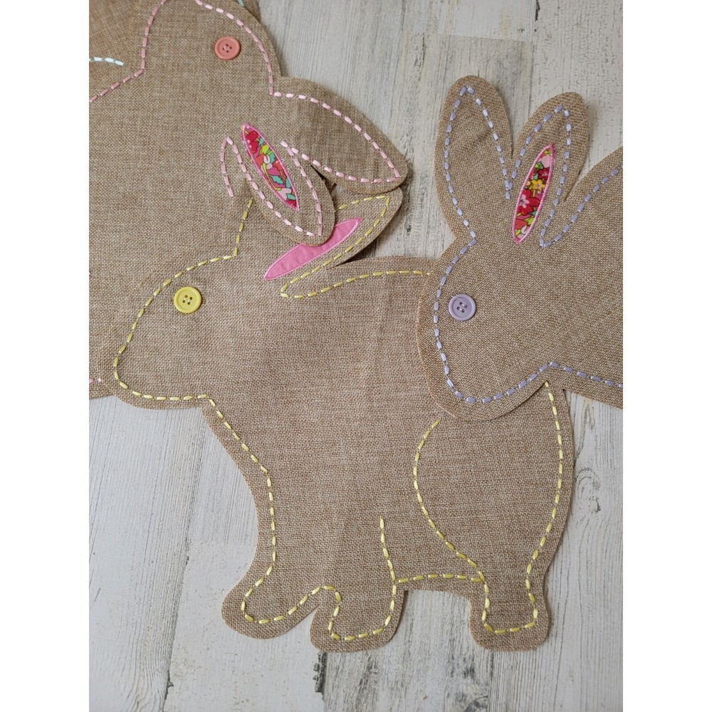 Easter Bunny Banner table runner home decor fabric