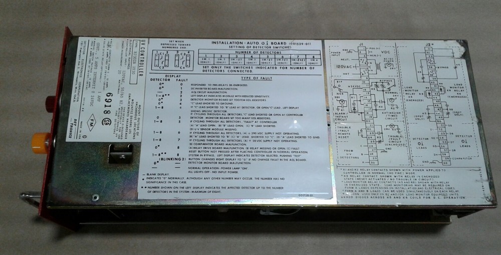 Det Tronics AOI Supervised Ultraviolet Fire Detection System R7302B 1030 #214TW