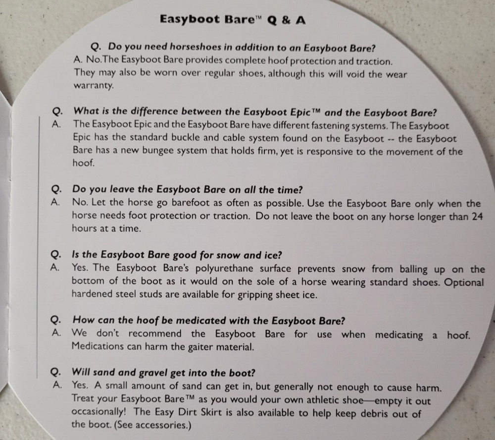EasyCare EasyBoot Bare - Size #6 (Single Boot)