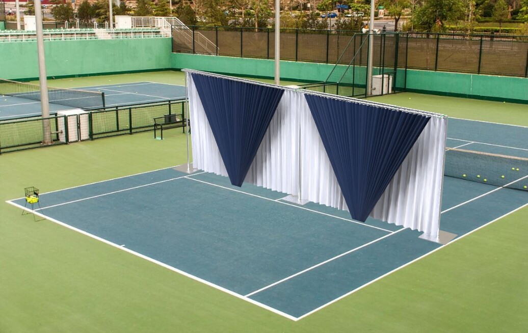 DOUBLE CROSSBAR ADJUSTABLE QUICK BACKDROP KIT 10 FT x 10 - 20 FT WITHOUT DRAPE