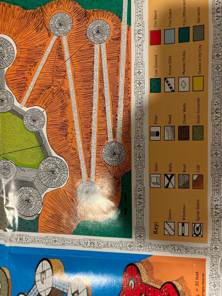 D&D Forgotten Realms Game Map - Vintage 1988