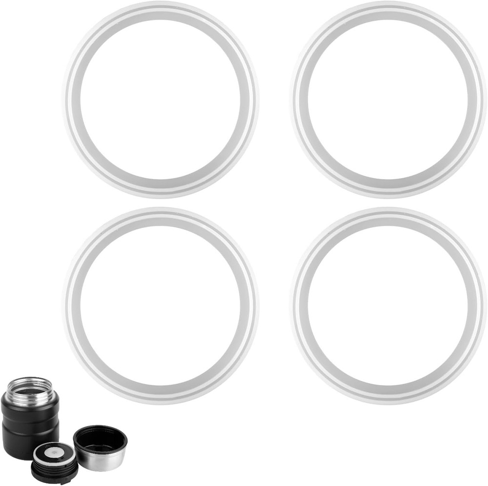 4pcs Replacement Rubber Gaskets Compatible for Thermos Stainless King