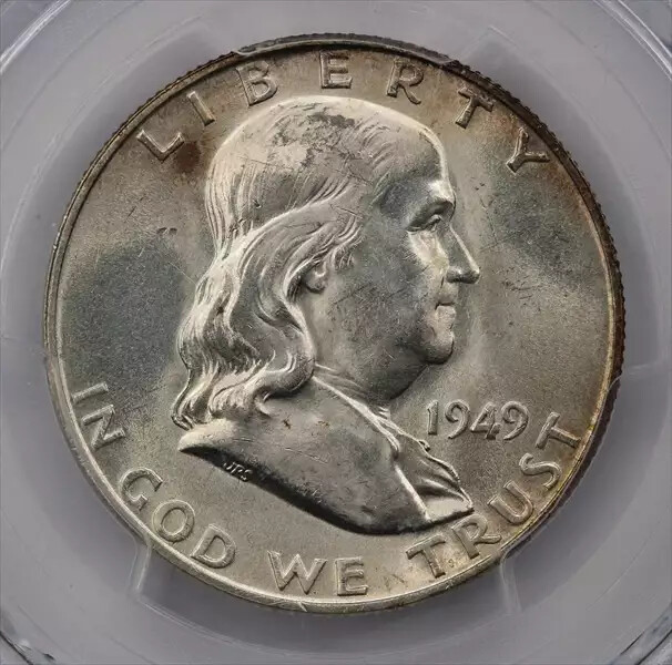 1949-D Franklin Half Dollar PCGS MS64FBL