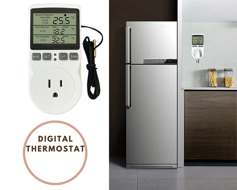 Digital Thermostat Plug Socket Temperature Controller 120V 15A Heating Cooling