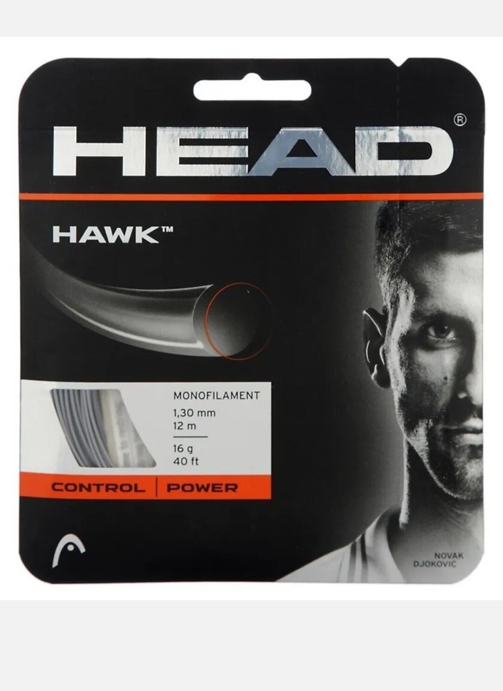 HEAD Hawk Set Tennis String, White, 16 Gauge
