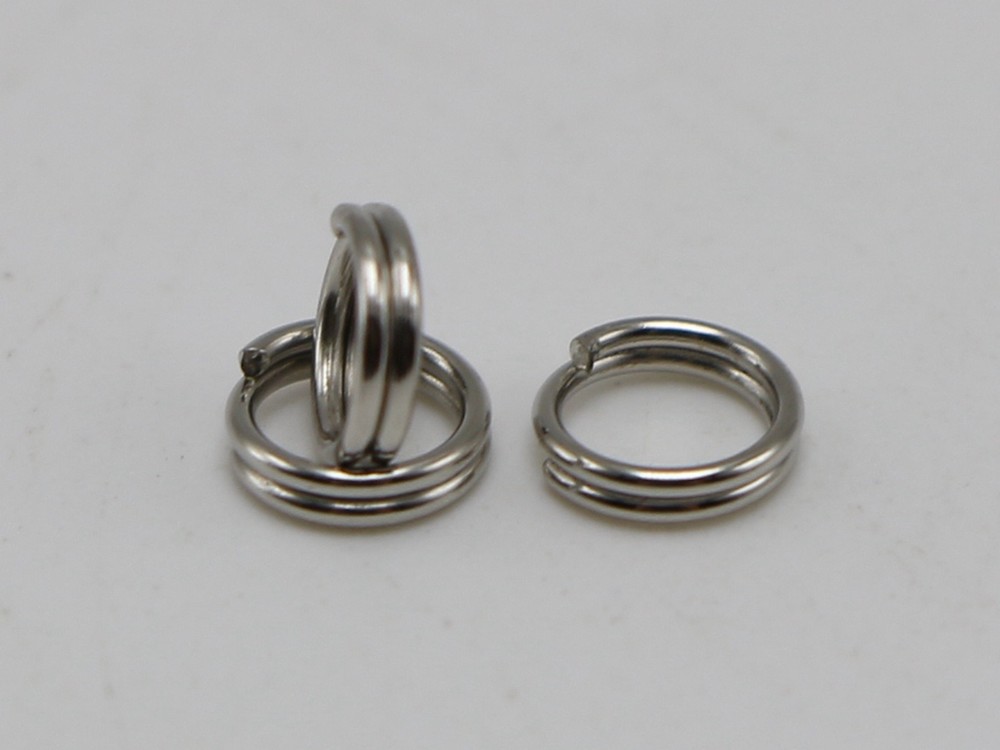 1000 Dull Silver Tone Double Loop Split Open Jump Rings 5mm Connector Craft