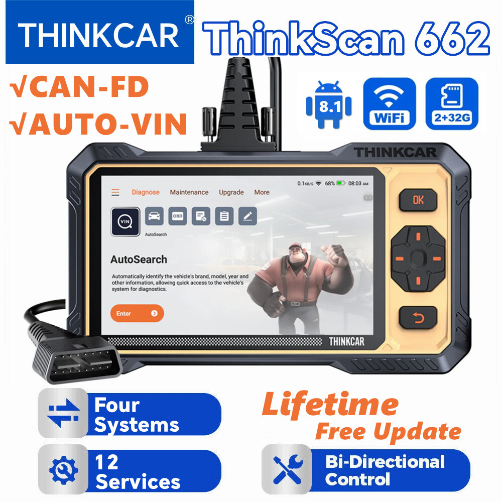 ThinkScan 662 Bidirectional ABS SRS Engine Car OBD2 Scanner Diagnostic Scan Tool