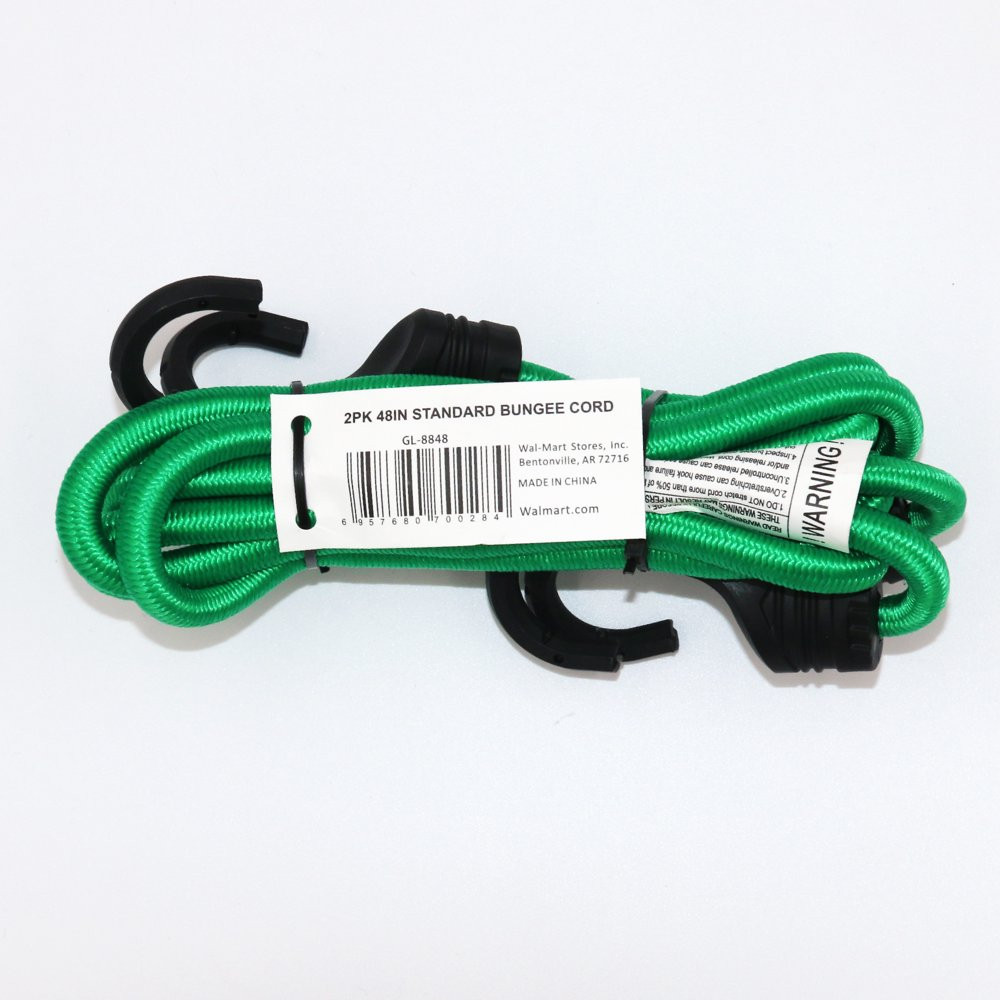 Heavy Duty Standard Rubber Bungee Cords Secure Cargo Loads UV Resistant 2 Pack