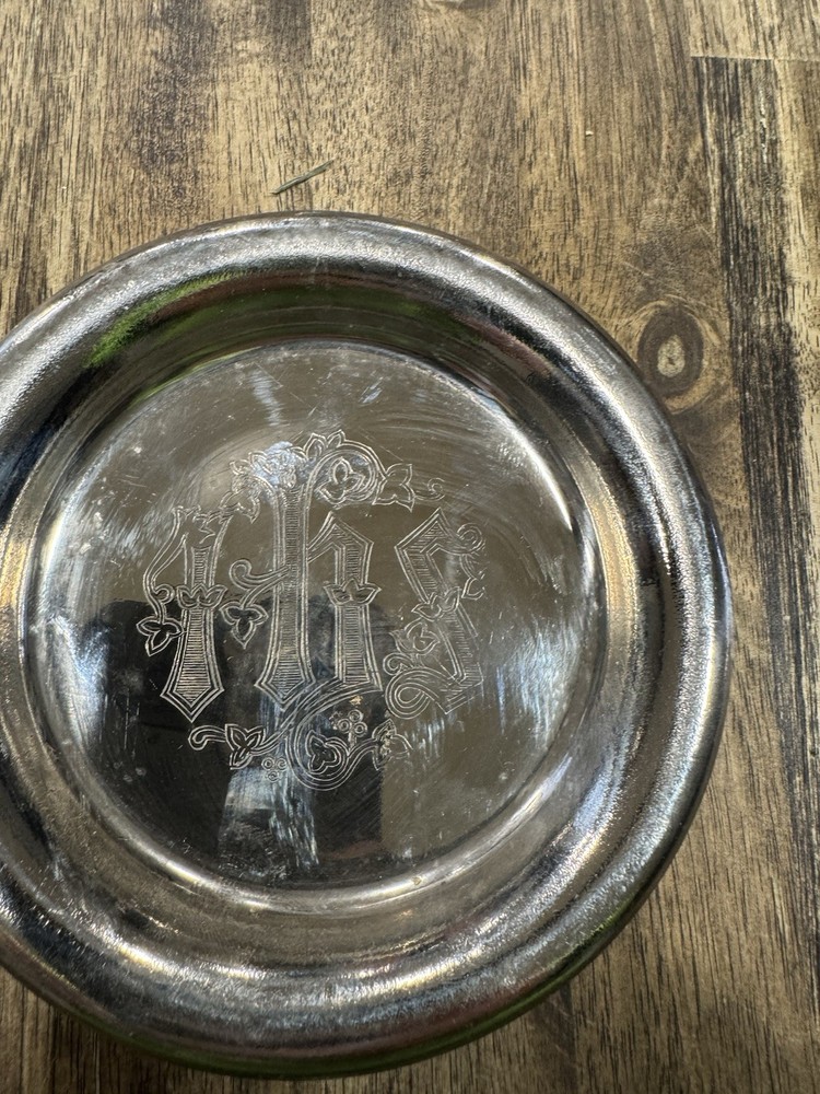 2 Eucharistic Serving Plate Small Silver Plated