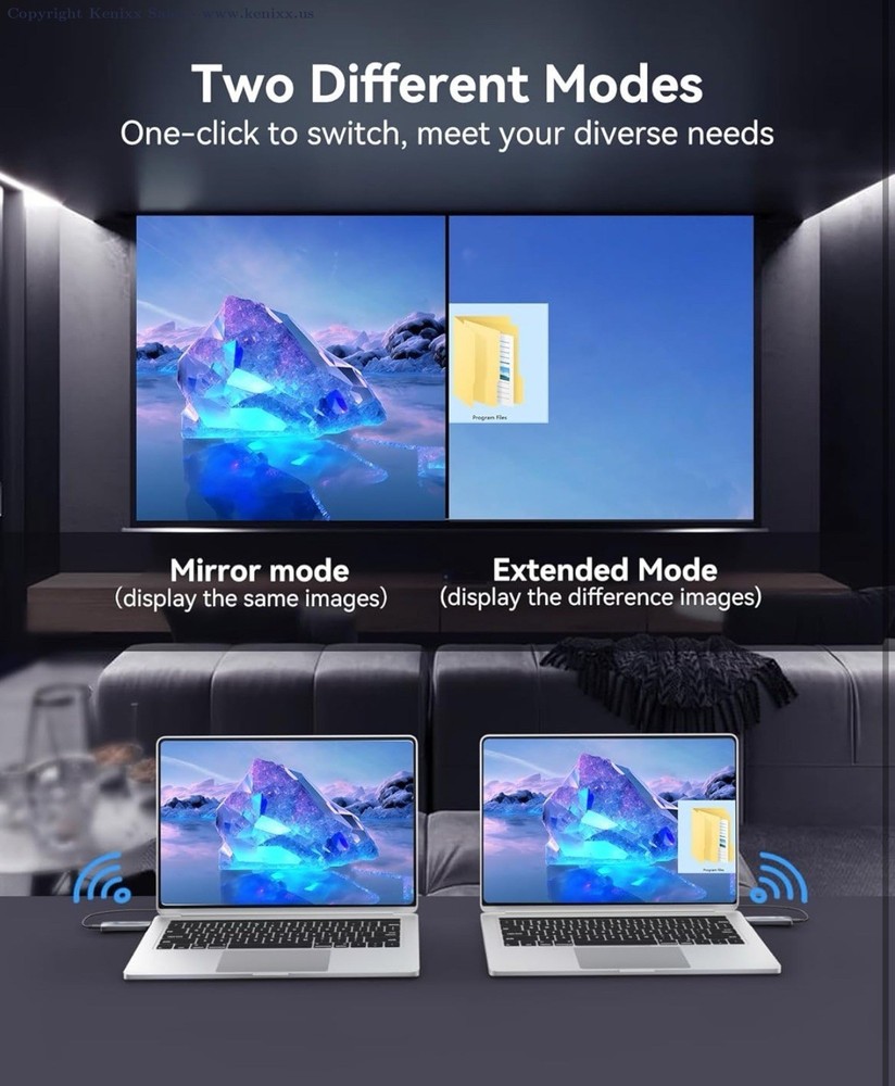 Wireless HDMI Transmitter and Receiver 4K, FIGEBNY Wireless HDMI Extender