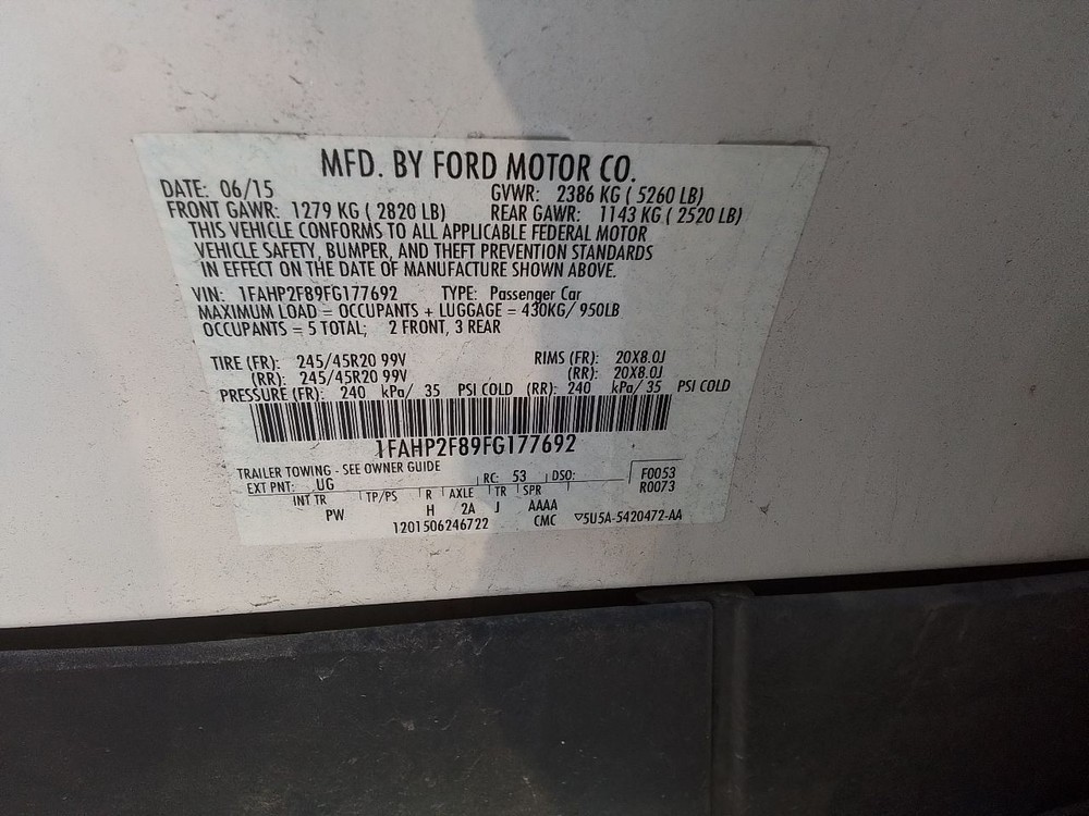 2013-2016 Ford Taurus Center Dash 8" Display Screen