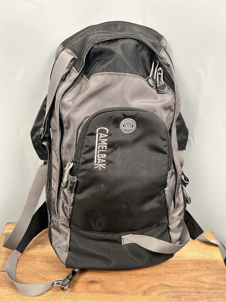 CamelBak Hydration Backpack Gray Blue Hiking Pack No Bladder Outdoor Daypack
