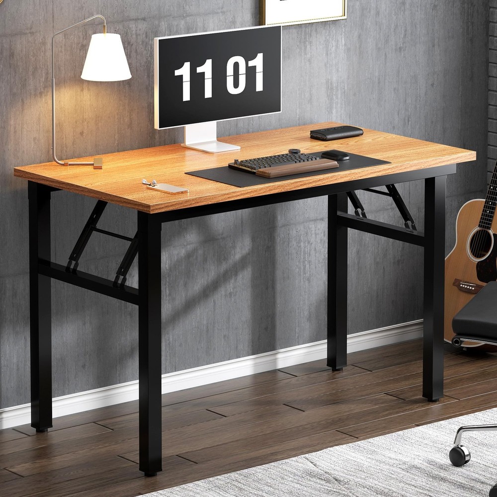 Need Folding Computer Desk - 39.4 Inch Foldable Office Writing Work Study Kid...