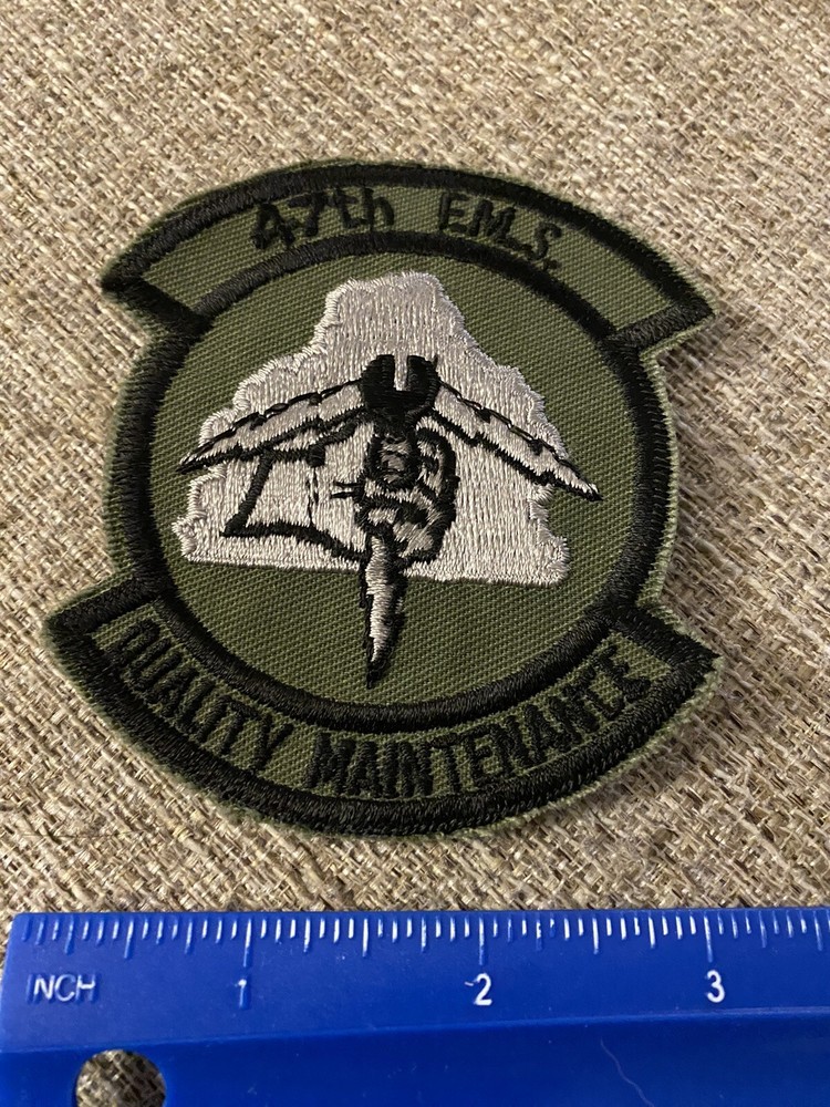 USAF 47th EMS SQUADRON PATCH US Air Force Quality Maintenance INV9997