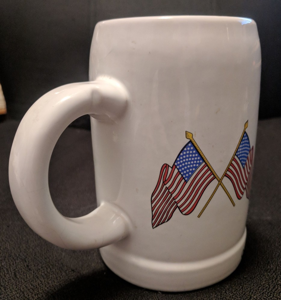 Operation Enduring Freedom Ceramic Coffee Mug Cup Flag Hand-painted in Germany