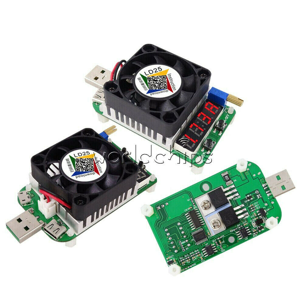 LD25 LD35 Electronic Load Resistor USB Interface Discharge Battery Tester