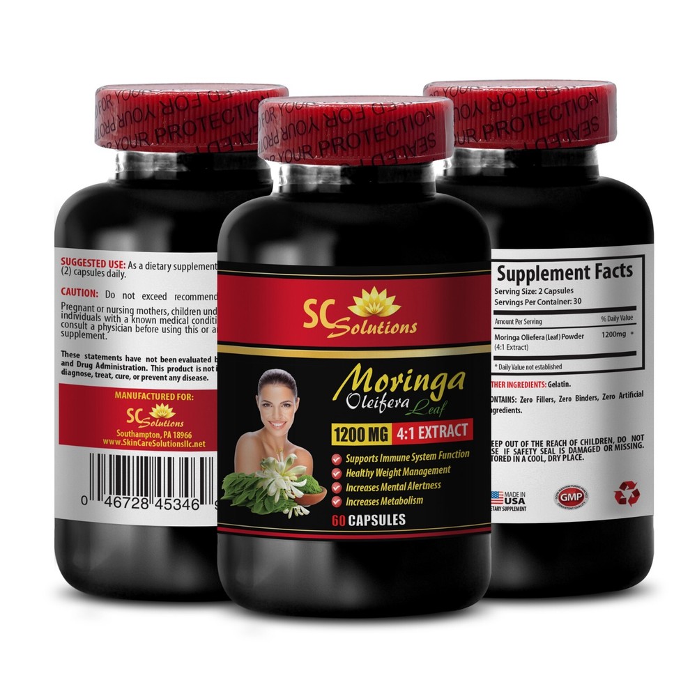 moringa leaf supplement - MORINGA OLEIFERA LEAF 1200mg - energy supplements - 1B