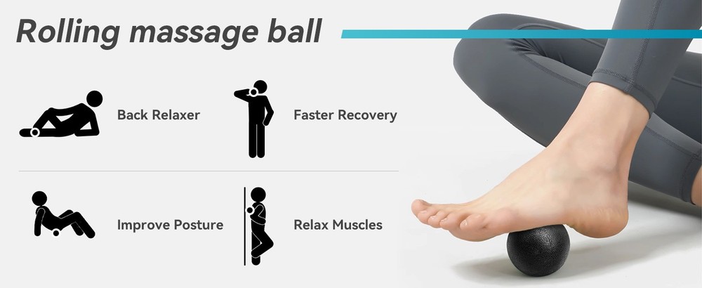 1 Fo Roller Set for Deep Tissue Muscle Massa, High Density