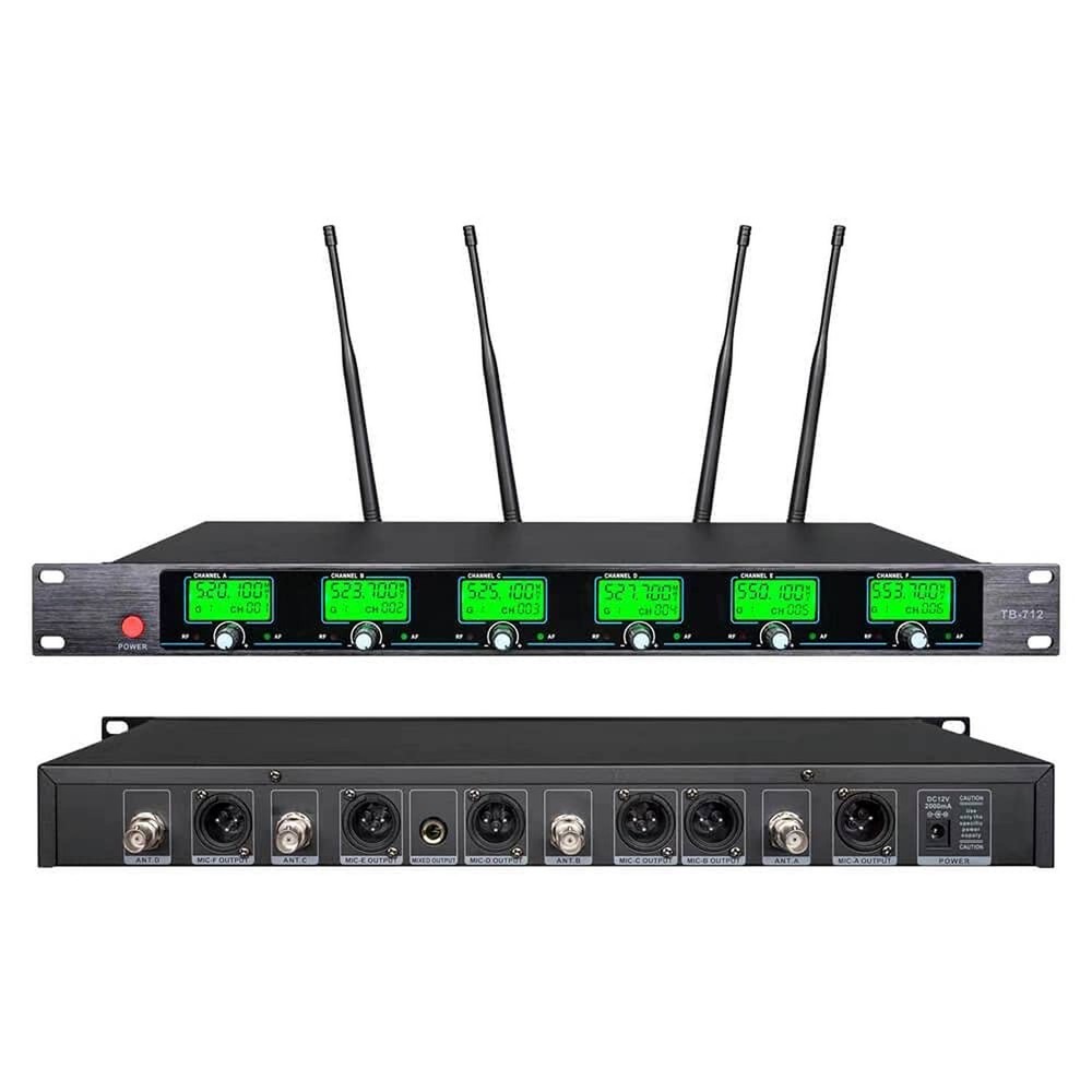 Wireless Microphone System UHF 3 Handheld Mic Headset Lavalier Bodypack 3 Lap...