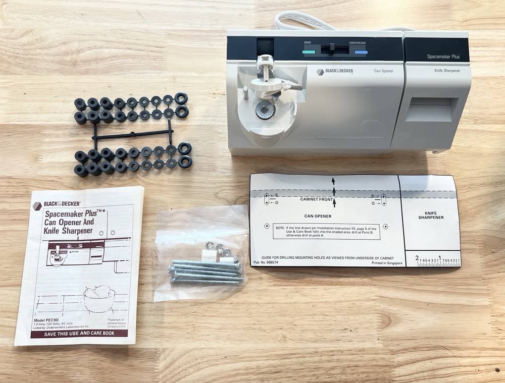 Black & Decker Spacemaker PLUS PEC90 Electric Can Opener Knife Sharpener White