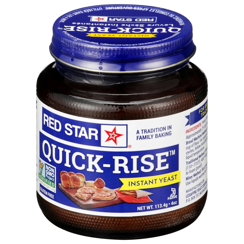 Instant Yeast Red Star Quick Rise 4 oz Jar