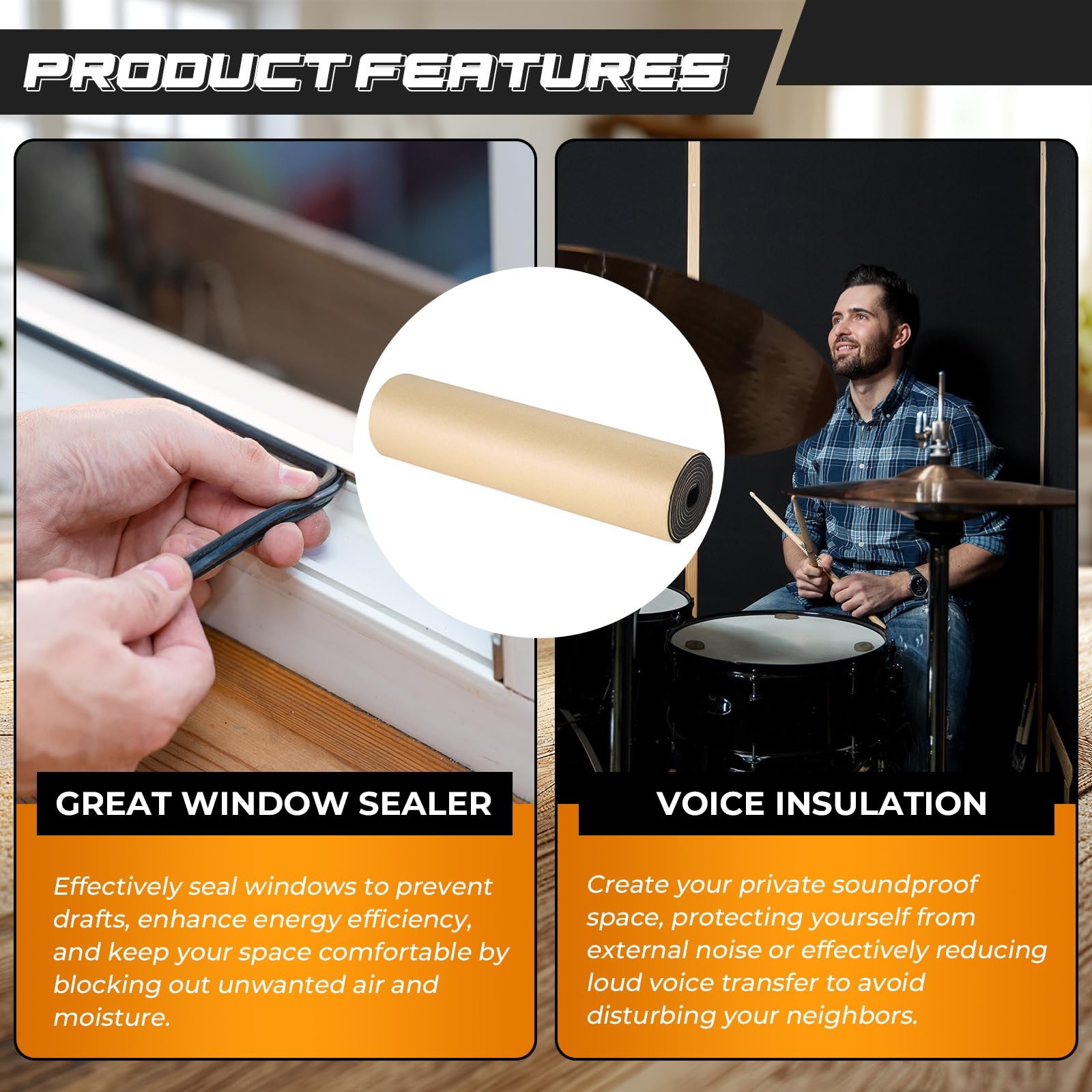 Sponge Neoprene with Adhesive Foam Rubber Sheet 1/8” Thick X 12” Wide X 54” L...