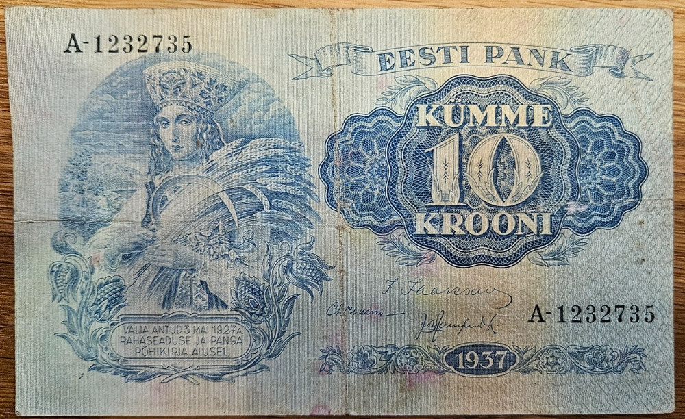 Estonia 10 krooni 1937