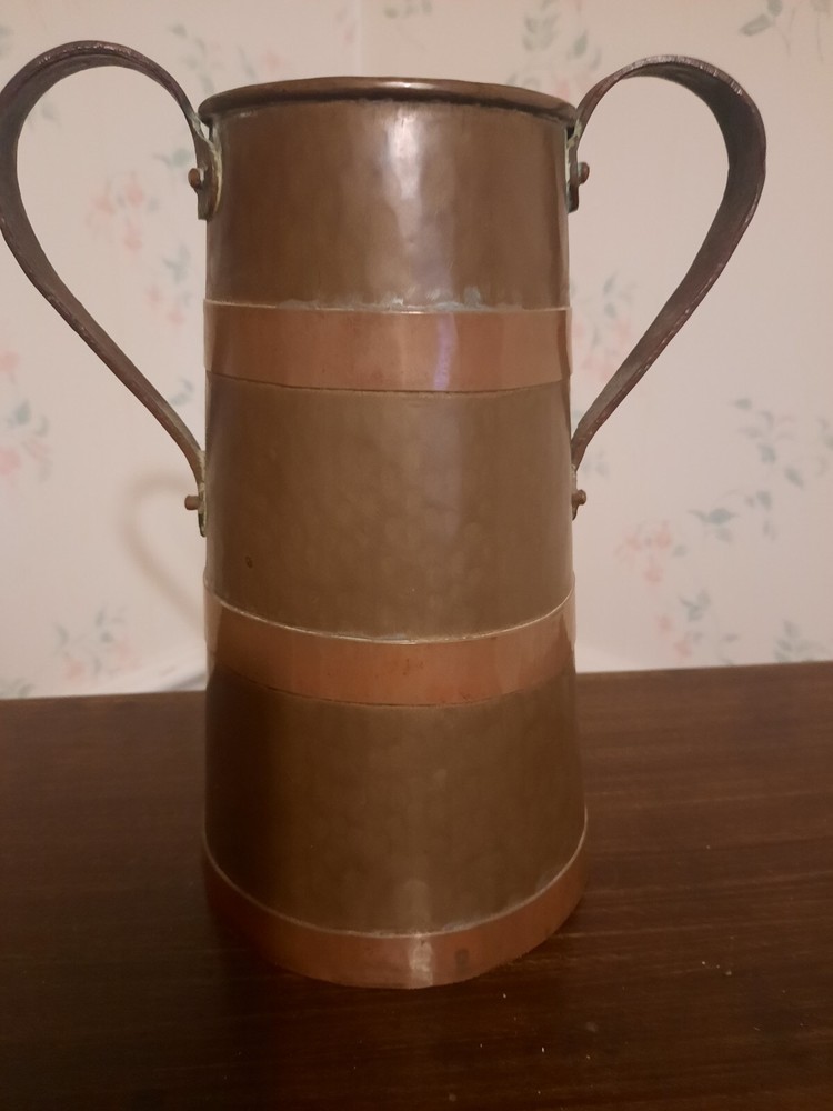 Antique Russian 2 Handled Cup Copper Brass