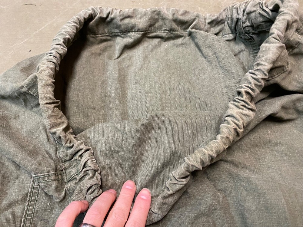 ORIGINAL WWII US ARMY INFANTRY BARRACKS LAUNDRY CARRY BAG-OD#7 GREEN