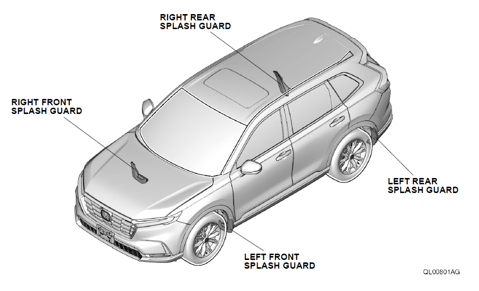 2023-2025 Genuine Honda CR-V Splash Guards - Mud Guards OEM! NEW! 08P00-3A0-100