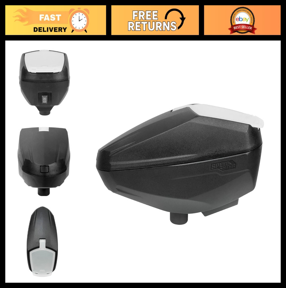 Electronic Motorized Loader for Paintball - Protoyz Speedster - Black, Fast Feed