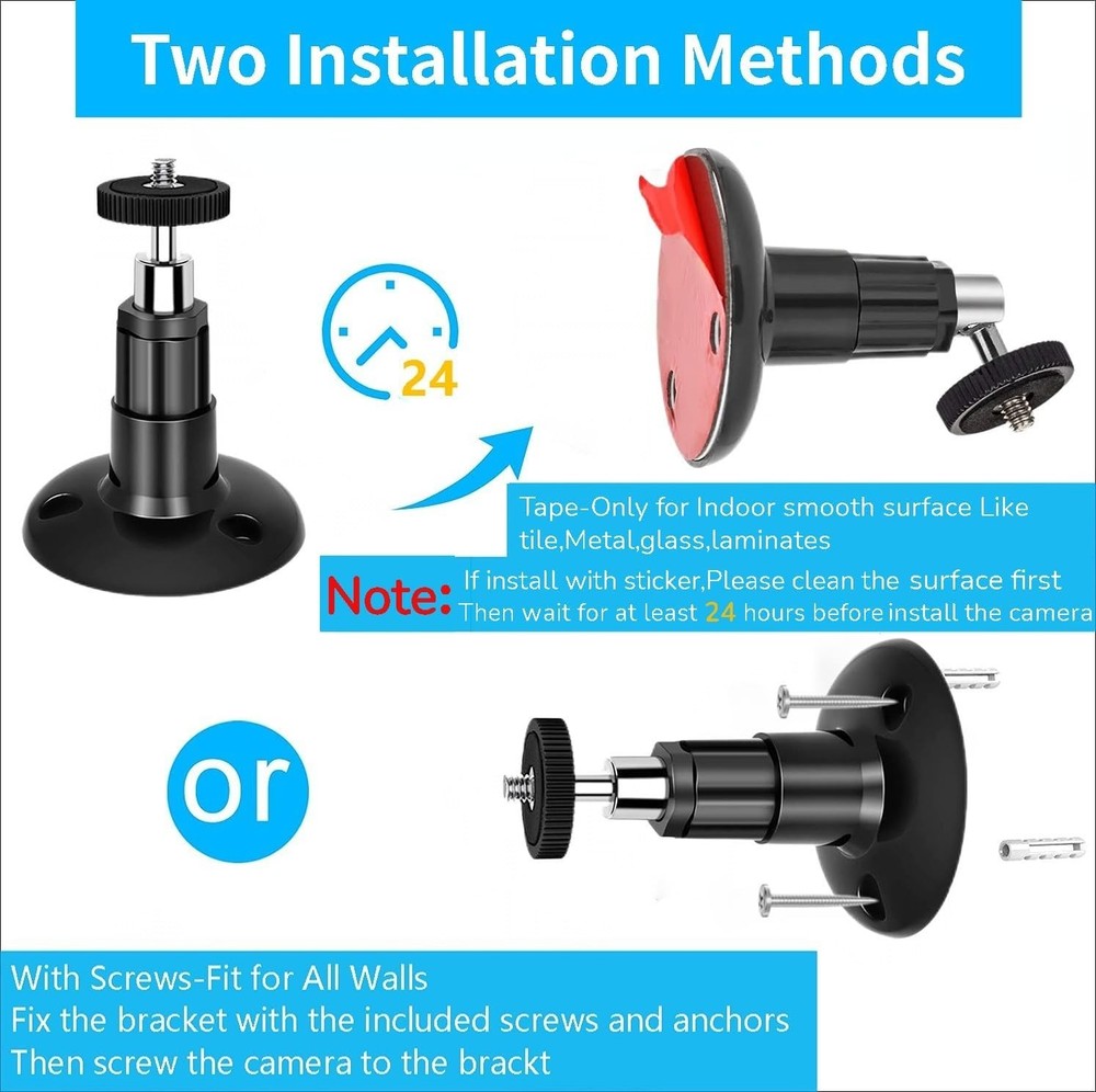 2 Pack Adjustable Security Wall Mount for Ring Camera&Stick Up Cam Battery,In...