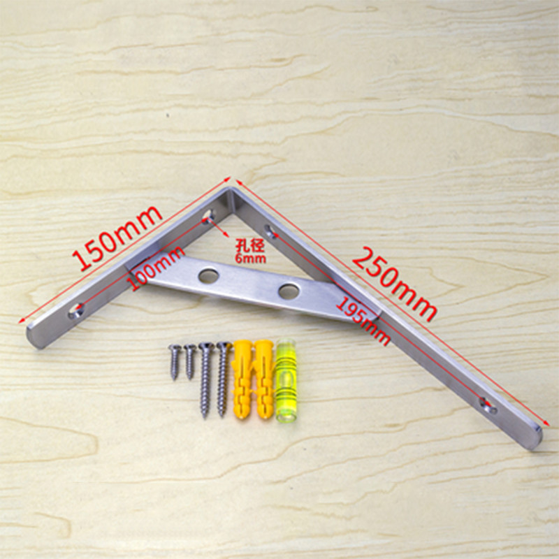 Brackets Wood Triangular Shelf Support Stainless Steel Bracket Thicken 150-300mm