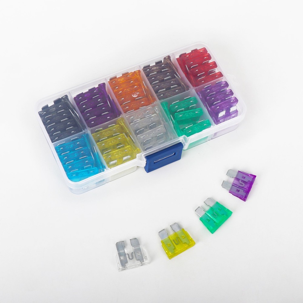100pcs Car Auto Standard/Medium Blade Fuse 2A~35A Assorted Set + 1pc Puller Kit