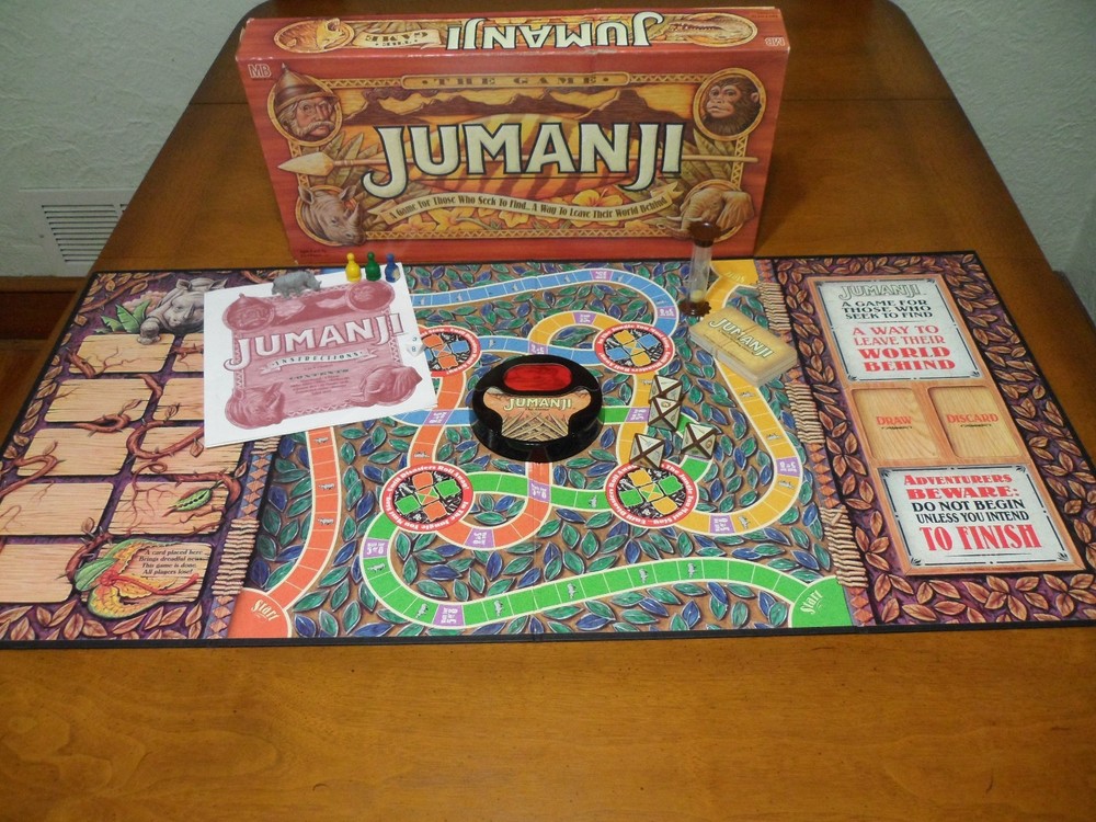 Jumanji 1995 Board Game 98% Complete Missing 1 Pawn