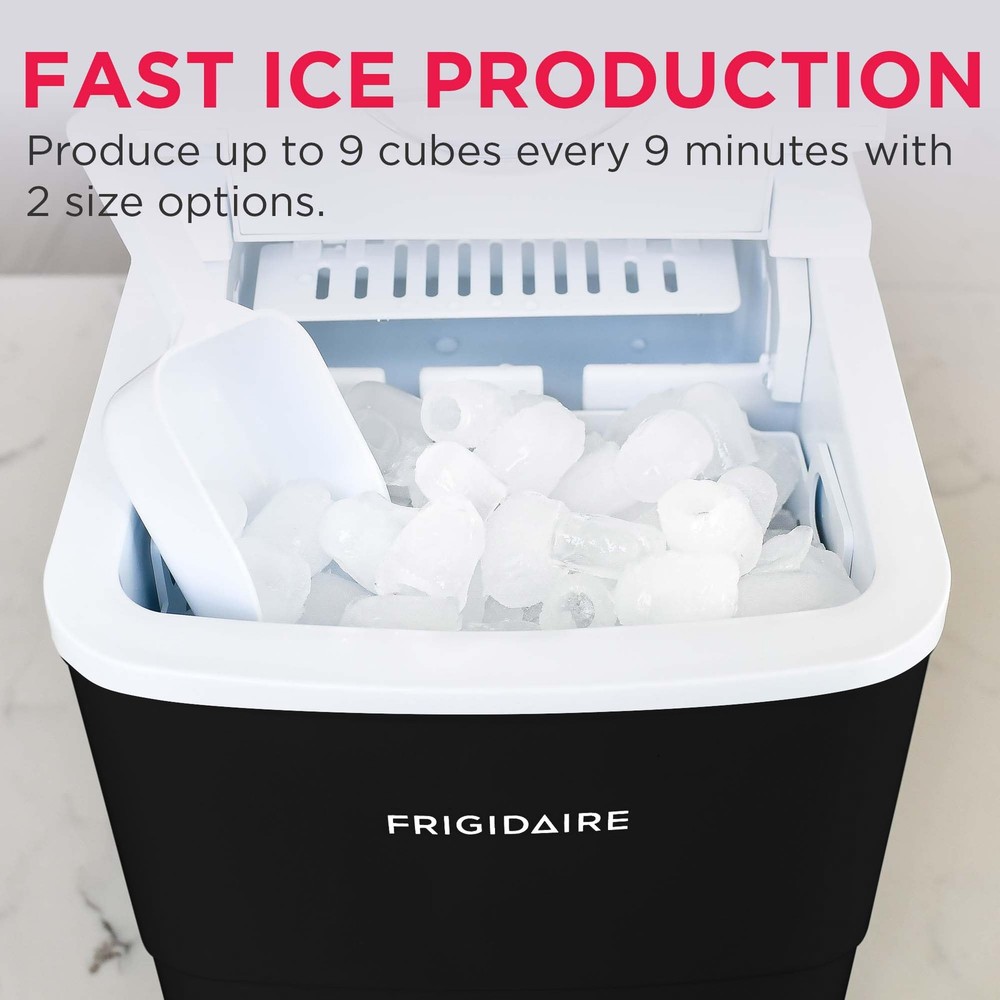 Portable Compact Icemaker 26 Lb Ice Making Machine Black Frigidaire White Medium